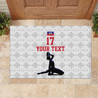 Custom Haiti Football Rubber Doormat Come on Les Grenadiers White Style