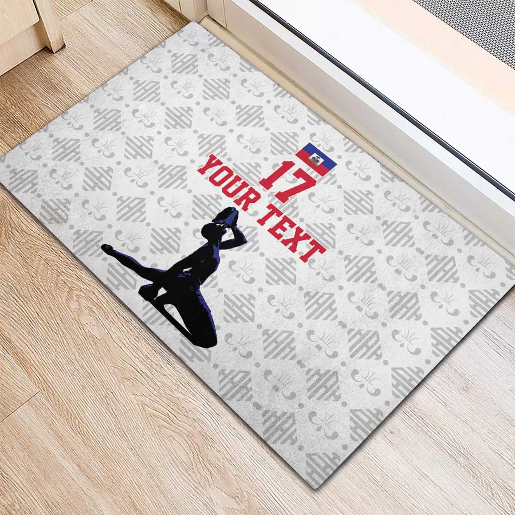 Custom Haiti Football Rubber Doormat Come on Les Grenadiers White Style