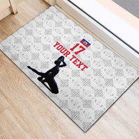 Custom Haiti Football Rubber Doormat Come on Les Grenadiers White Style