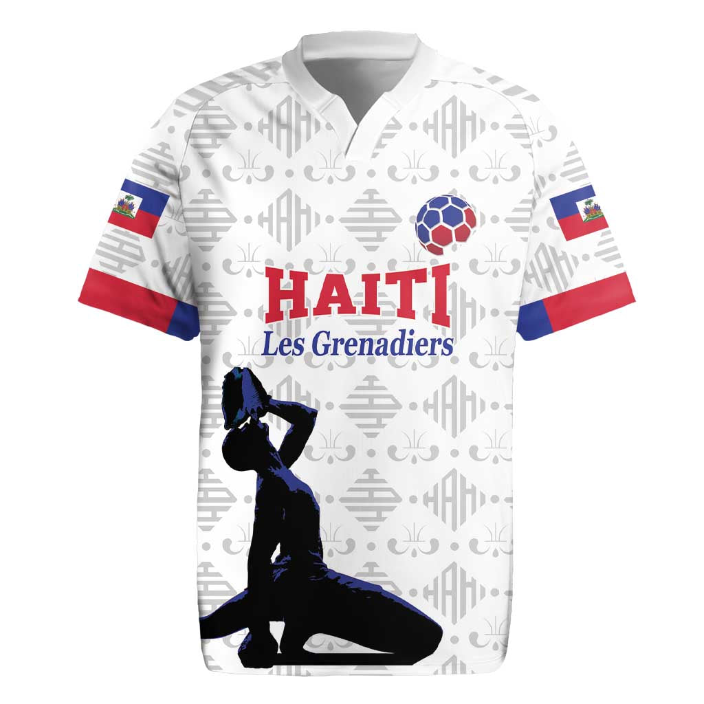 Custom Haiti Football Rugby Jersey Come on Les Grenadiers White Style