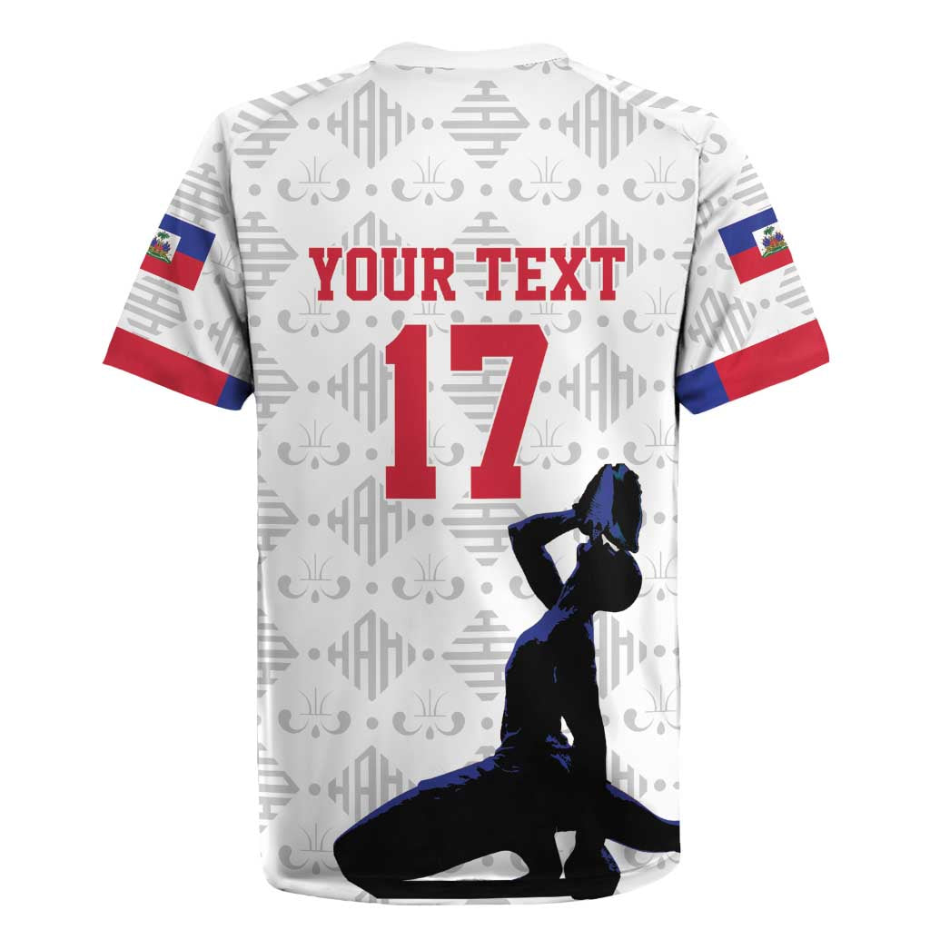 Custom Haiti Football Rugby Jersey Come on Les Grenadiers White Style