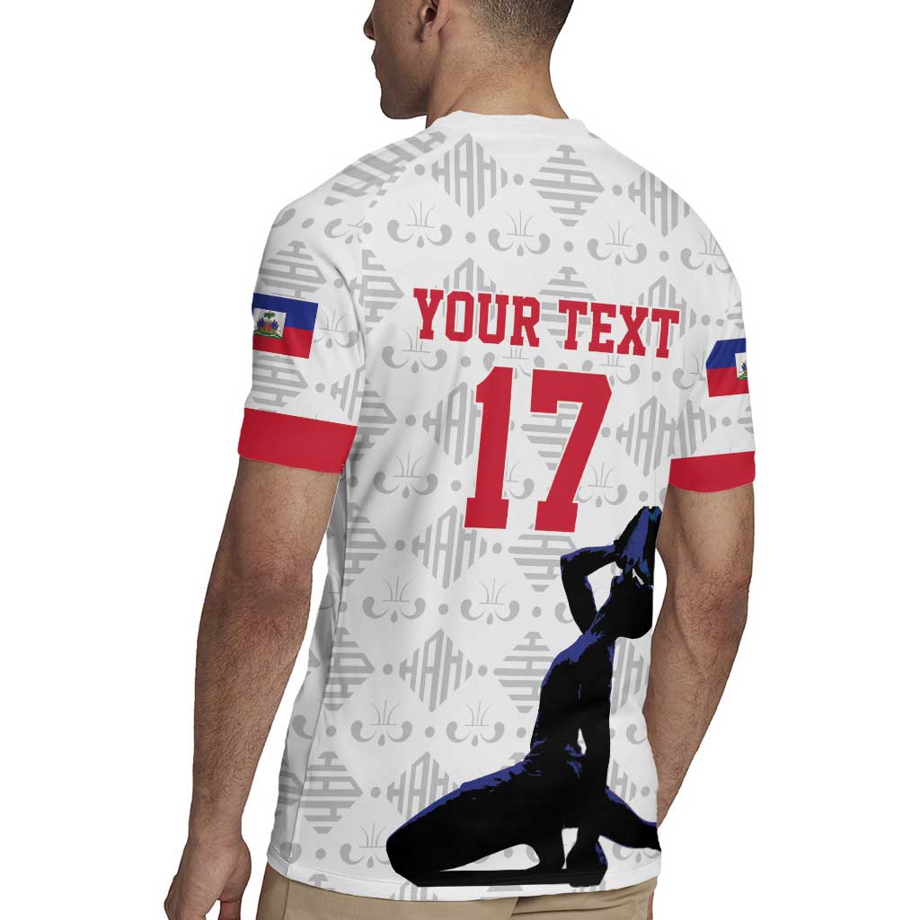 Custom Haiti Football Rugby Jersey Come on Les Grenadiers White Style