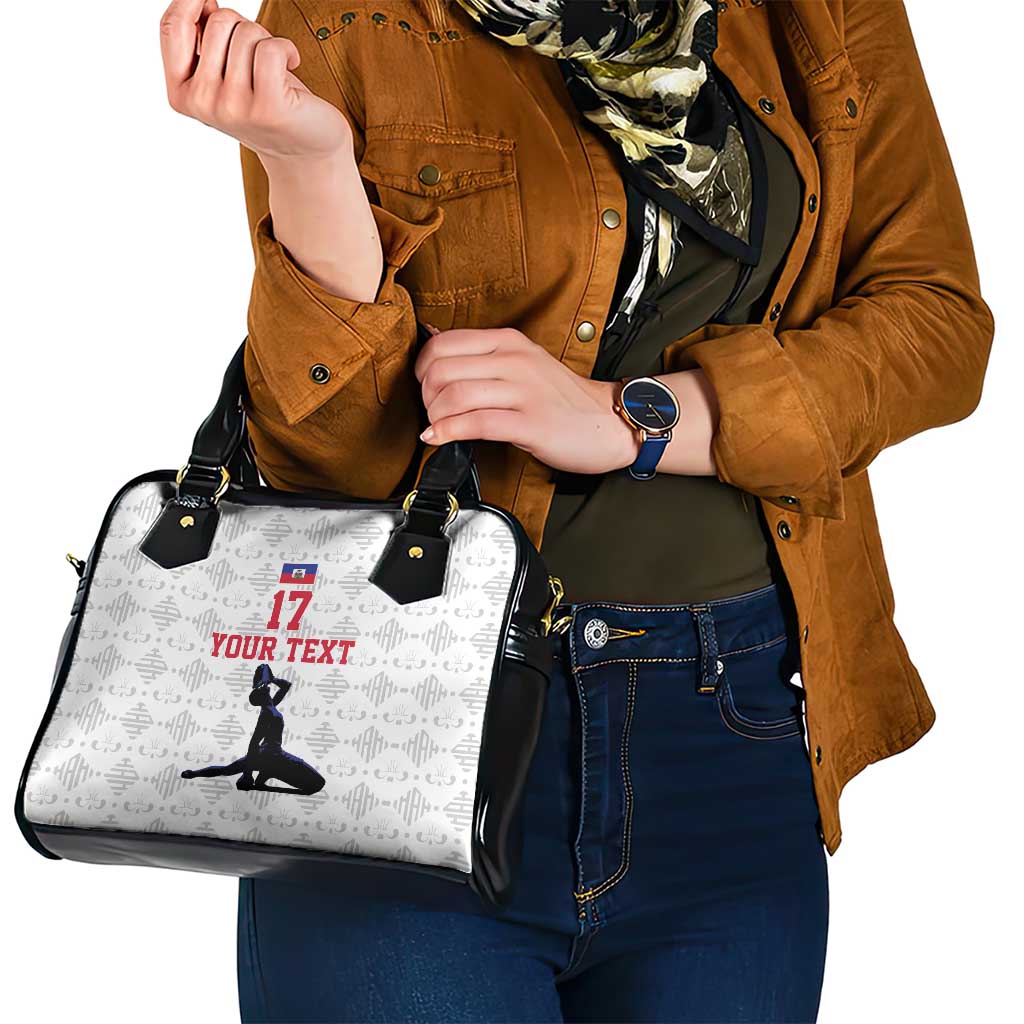 Custom Haiti Football Shoulder Handbag Come on Les Grenadiers White Style