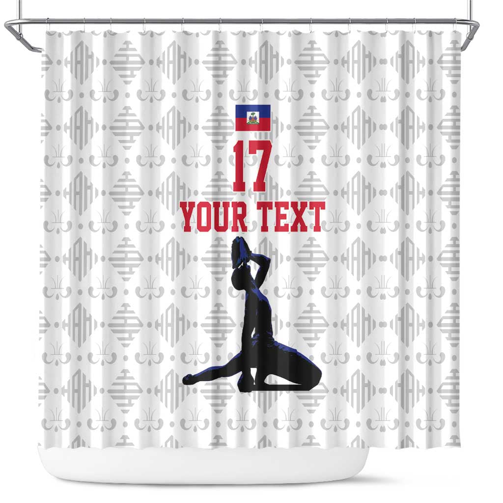 Custom Haiti Football Shower Curtain Come on Les Grenadiers White Style
