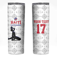 Custom Haiti Football Skinny Tumbler Come on Les Grenadiers White Style