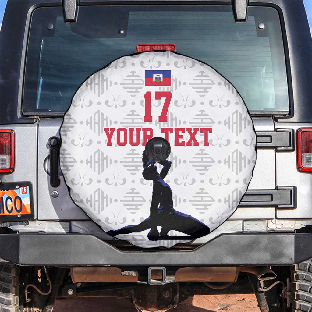 Custom Haiti Football Spare Tire Cover Come on Les Grenadiers White Style