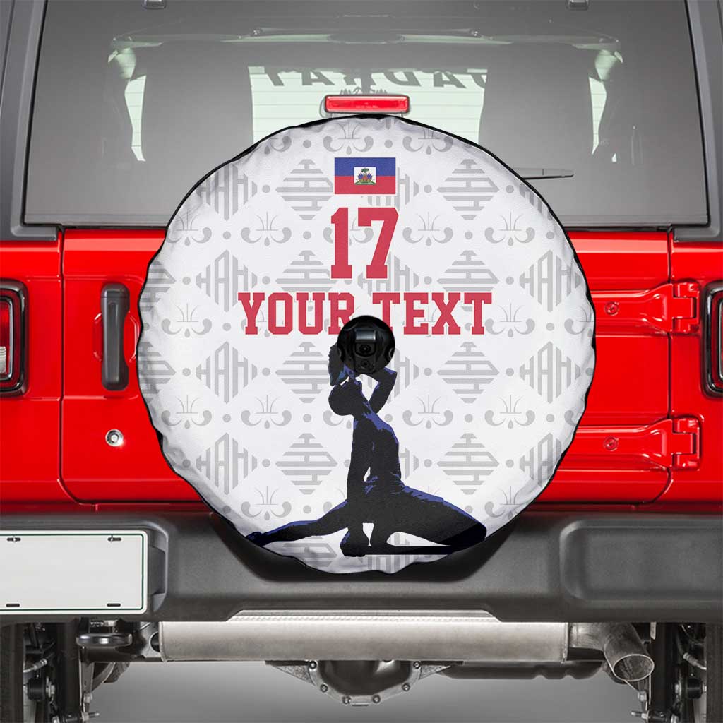 Custom Haiti Football Spare Tire Cover Come on Les Grenadiers White Style