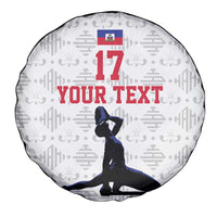 Custom Haiti Football Spare Tire Cover Come on Les Grenadiers White Style