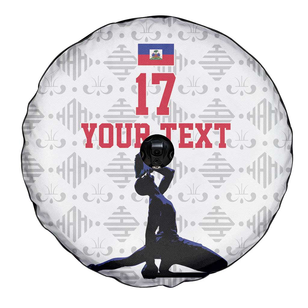 Custom Haiti Football Spare Tire Cover Come on Les Grenadiers White Style