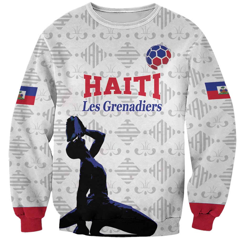 Custom Haiti Football Sweatshirt Come on Les Grenadiers White Style
