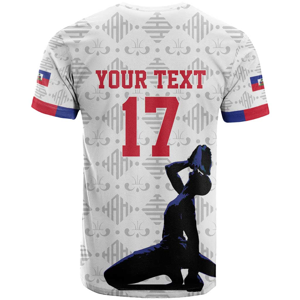 Custom Haiti Football T Shirt Come on Les Grenadiers White Style