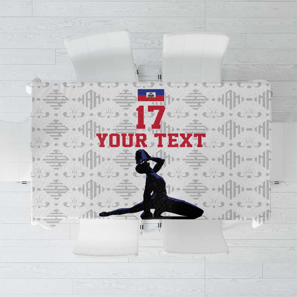 Custom Haiti Football Tablecloth Come on Les Grenadiers White Style