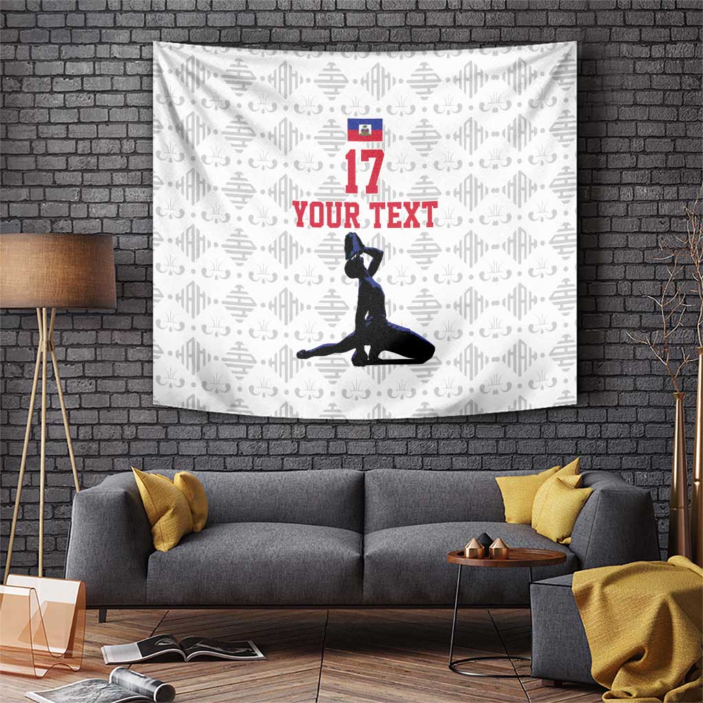 Custom Haiti Football Tapestry Come on Les Grenadiers White Style