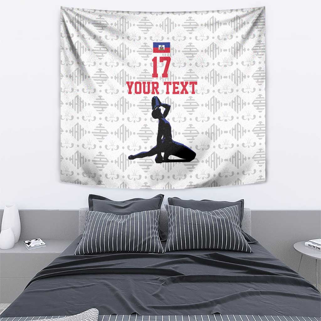 Custom Haiti Football Tapestry Come on Les Grenadiers White Style