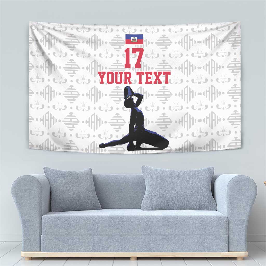 Custom Haiti Football Tapestry Come on Les Grenadiers White Style
