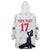 Custom Haiti Football Wearable Blanket Hoodie Come on Les Grenadiers White Style