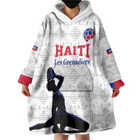 Custom Haiti Football Wearable Blanket Hoodie Come on Les Grenadiers White Style