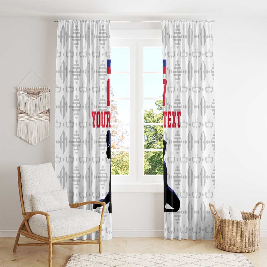 Custom Haiti Football Window Curtain Come on Les Grenadiers White Style
