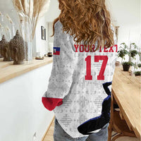 Custom Haiti Football Women Casual Shirt Come on Les Grenadiers White Style