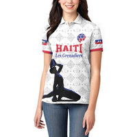 Custom Haiti Football Women Polo Shirt Come on Les Grenadiers White Style