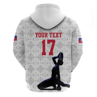 Custom Haiti Football Zip Hoodie Come on Les Grenadiers White Style