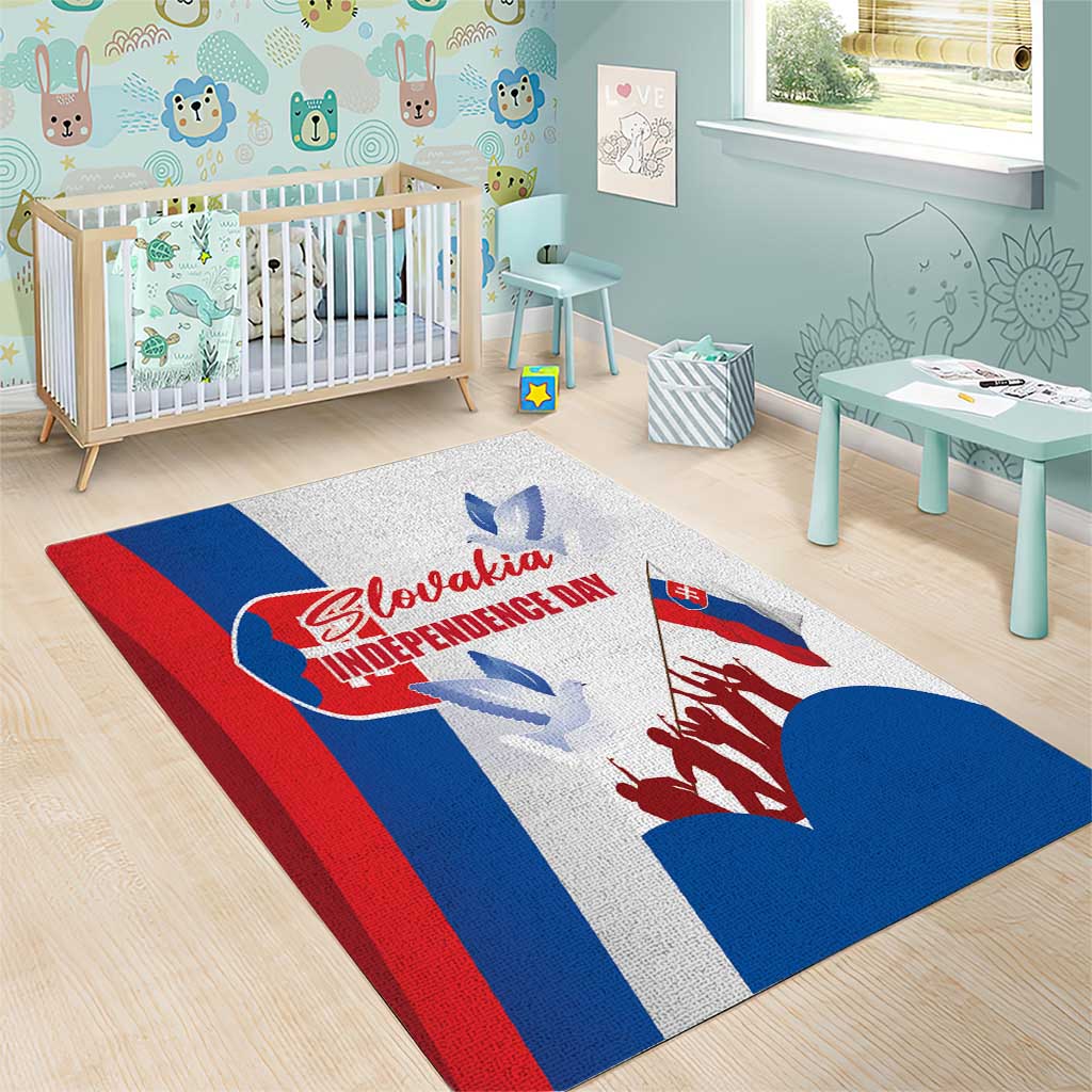 Slovakia Independence Day Area Rug 17th July 1992