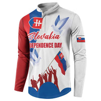 Slovakia Independence Day Button Sweatshirt 17th July 1992