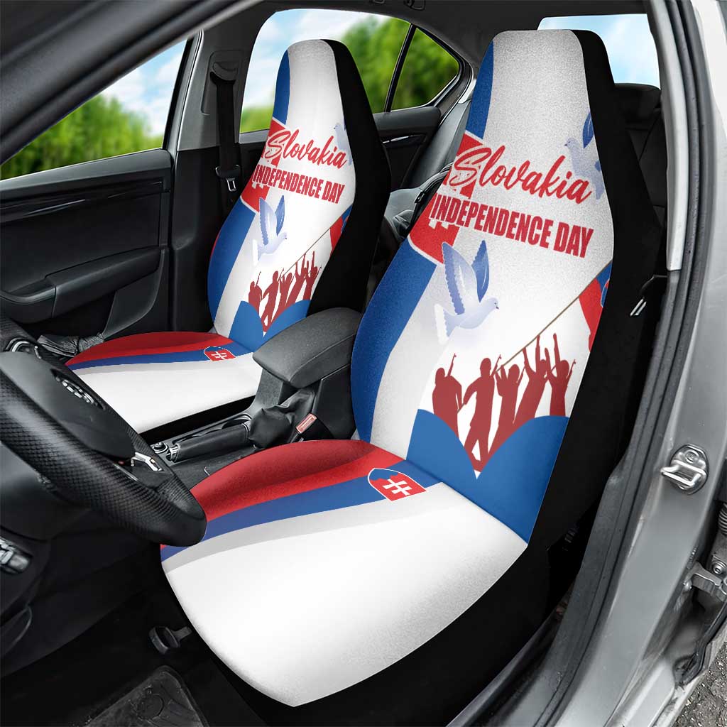 Slovakia Independence Day Car Seat Cover 17th July 1992