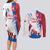 Slovakia Independence Day Couples Matching Long Sleeve Bodycon Dress and Long Sleeve Button Shirt 17th July 1992