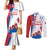 Slovakia Independence Day Couples Matching Mermaid Dress and Long Sleeve Button Shirt 17th July 1992