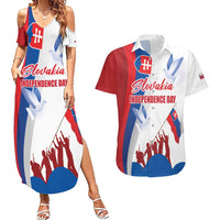 Slovakia Independence Day Couples Matching Summer Maxi Dress and Hawaiian Shirt 17th July 1992