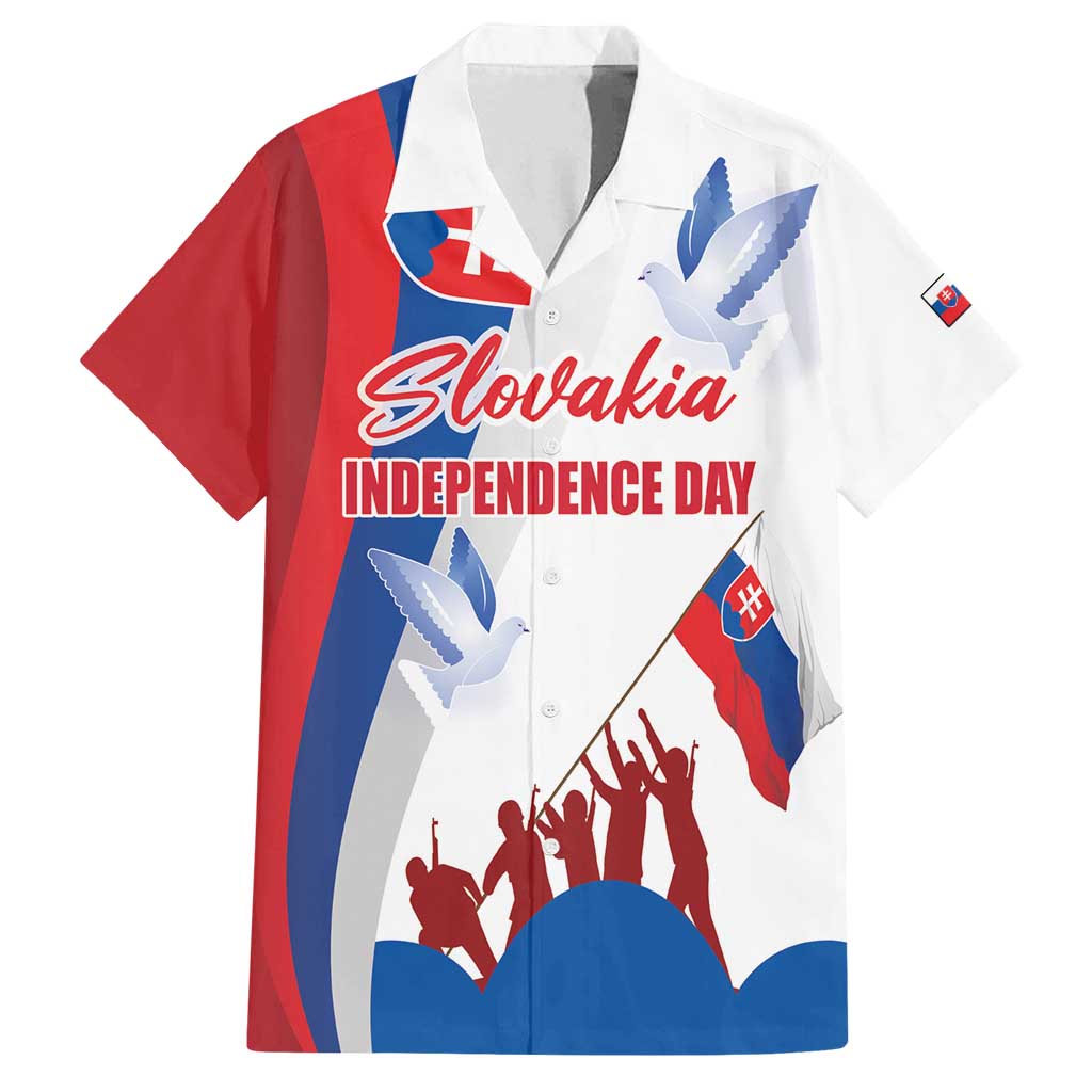 Slovakia Independence Day Family Matching Long Sleeve Bodycon Dress and Hawaiian Shirt 17th July 1992