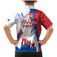 Slovakia Independence Day Family Matching Mermaid Dress and Hawaiian Shirt 17th July 1992