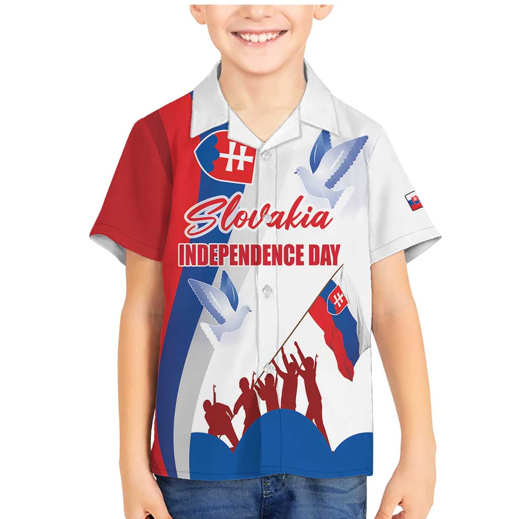 Slovakia Independence Day Family Matching Mermaid Dress and Hawaiian Shirt 17th July 1992