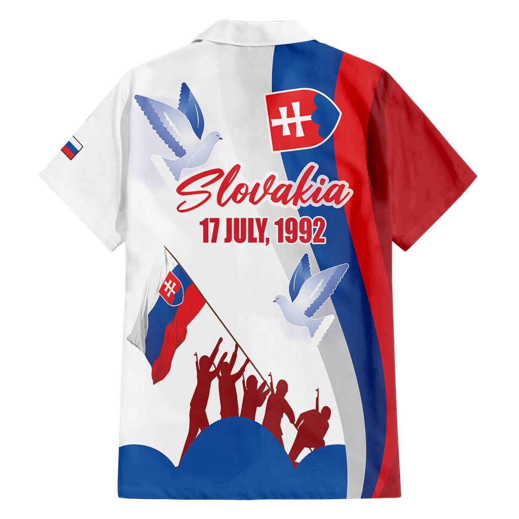 Slovakia Independence Day Family Matching Puletasi and Hawaiian Shirt 17th July 1992