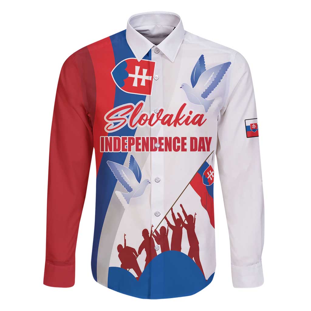 Slovakia Independence Day Family Matching Puletasi and Hawaiian Shirt 17th July 1992