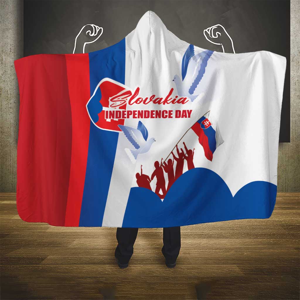 Slovakia Independence Day Hooded Blanket 17th July 1992