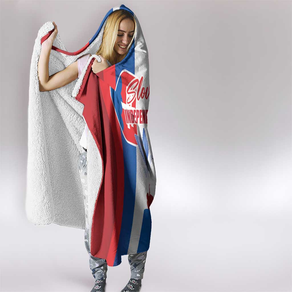 Slovakia Independence Day Hooded Blanket 17th July 1992