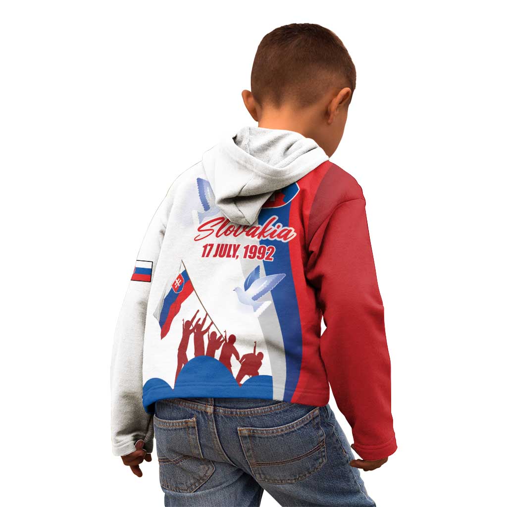 Slovakia Independence Day Kid Hoodie 17th July 1992