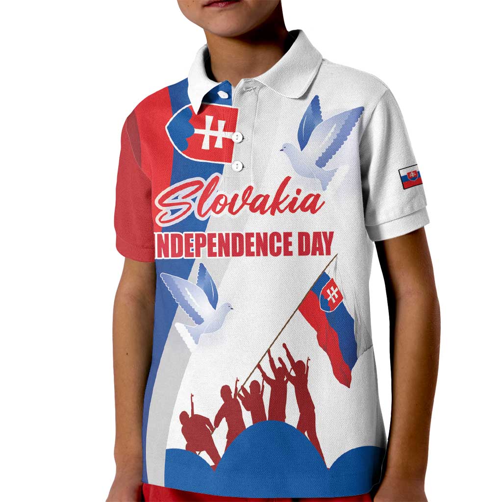 Slovakia Independence Day Kid Polo Shirt 17th July 1992