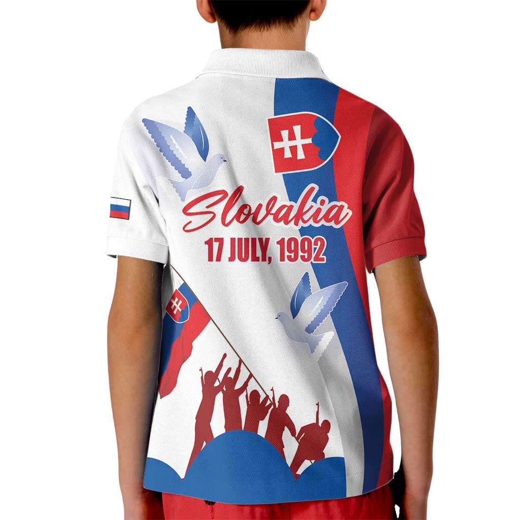 Slovakia Independence Day Kid Polo Shirt 17th July 1992