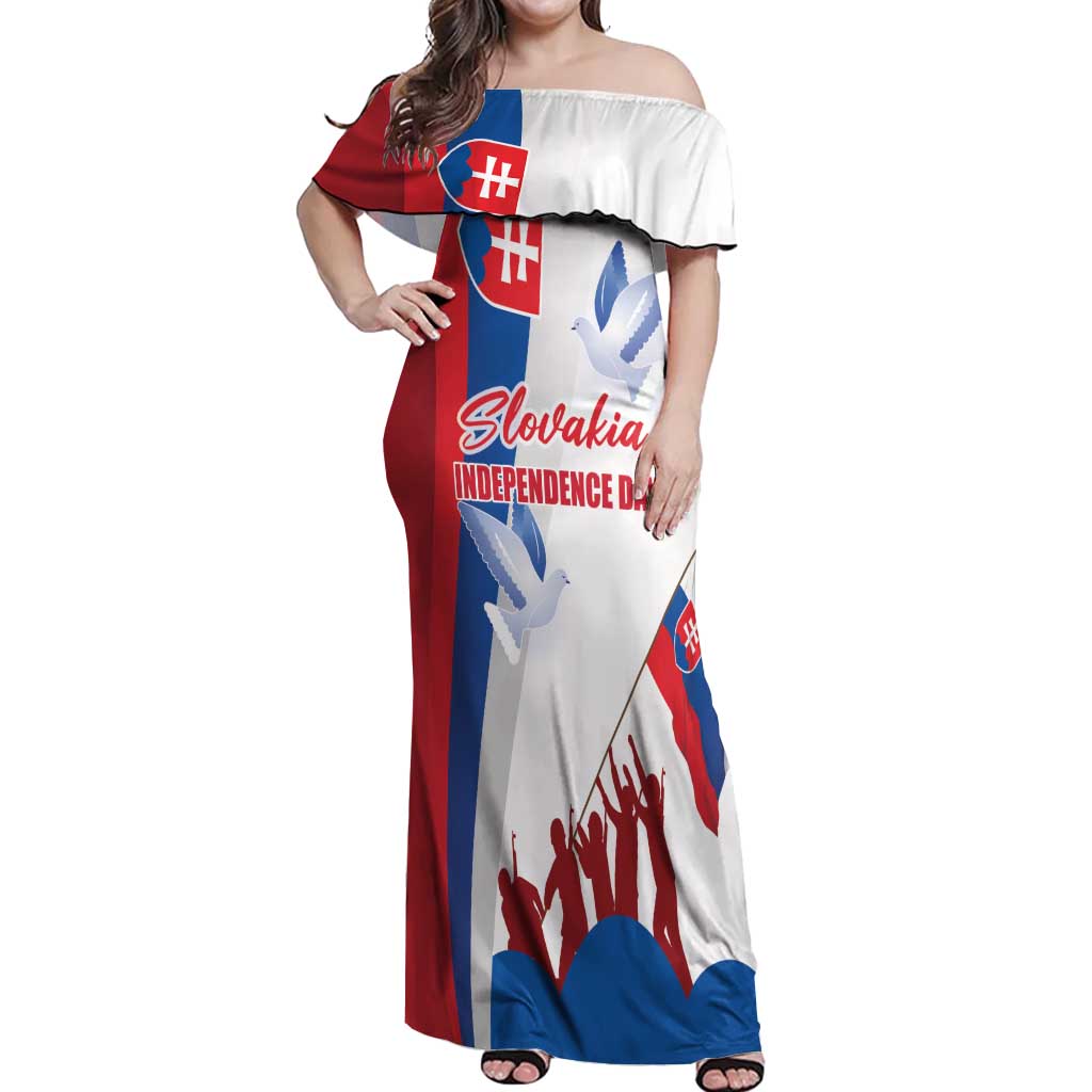 Slovakia Independence Day Off Shoulder Maxi Dress 17th July 1992