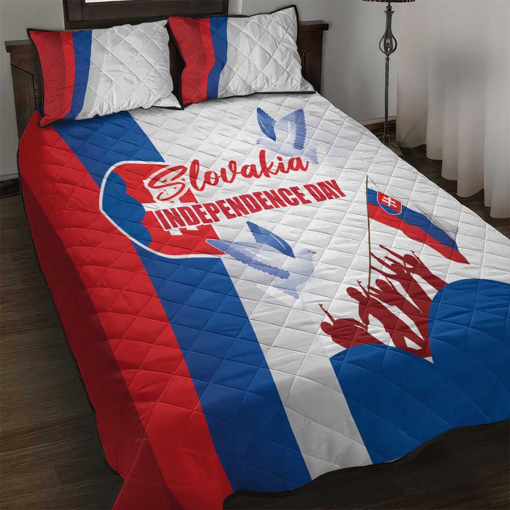 Slovakia Independence Day Quilt Bed Set 17th July 1992