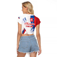 Slovakia Independence Day Raglan Cropped T Shirt 17th July 1992