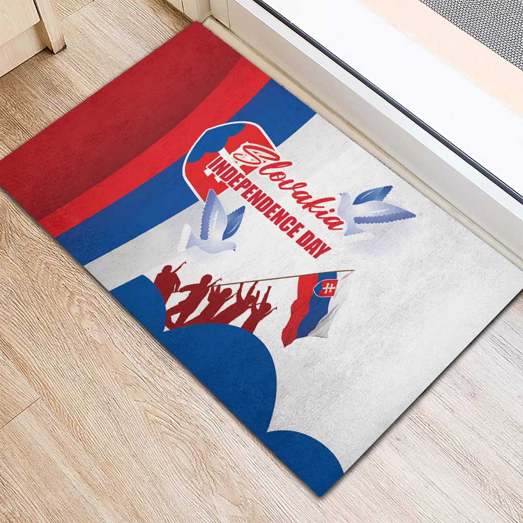Slovakia Independence Day Rubber Doormat 17th July 1992
