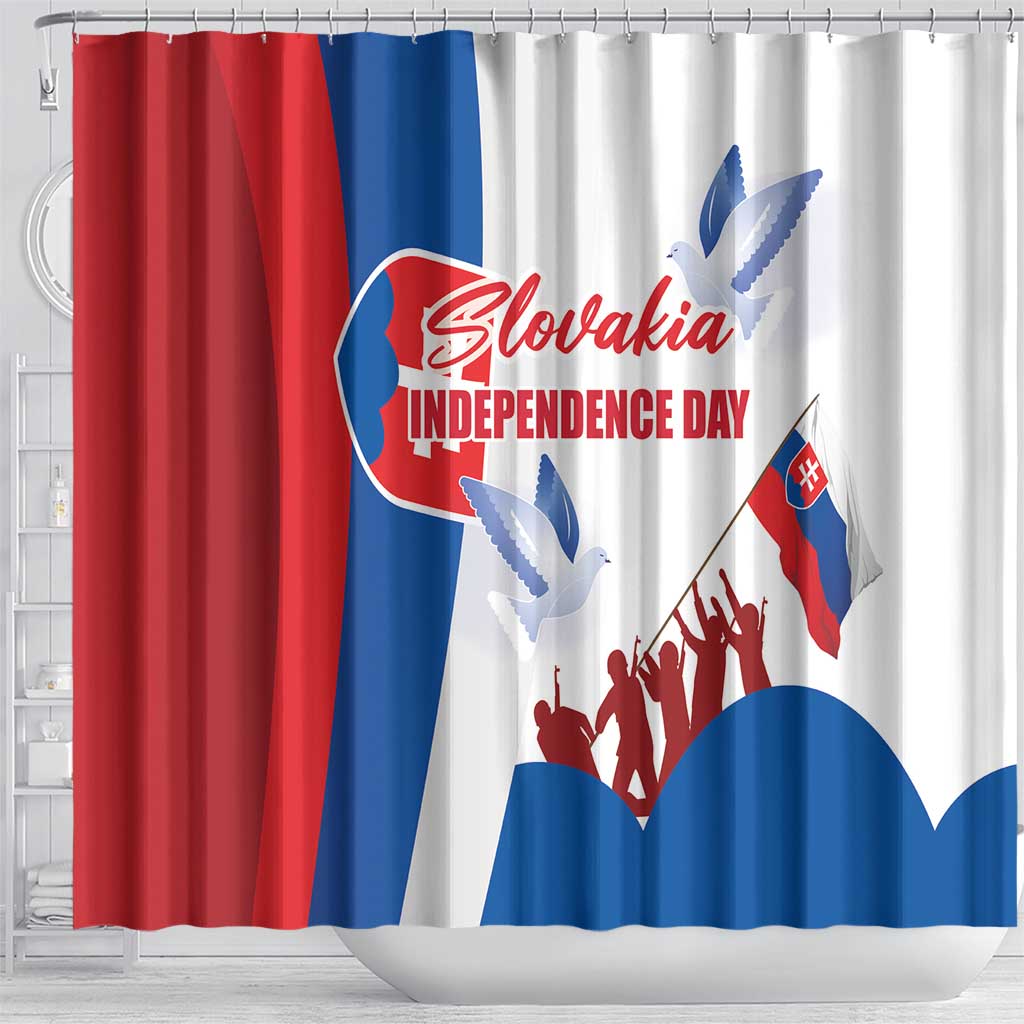 Slovakia Independence Day Shower Curtain 17th July 1992