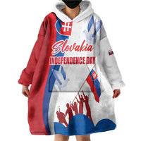 Slovakia Independence Day Wearable Blanket Hoodie 17th July 1992