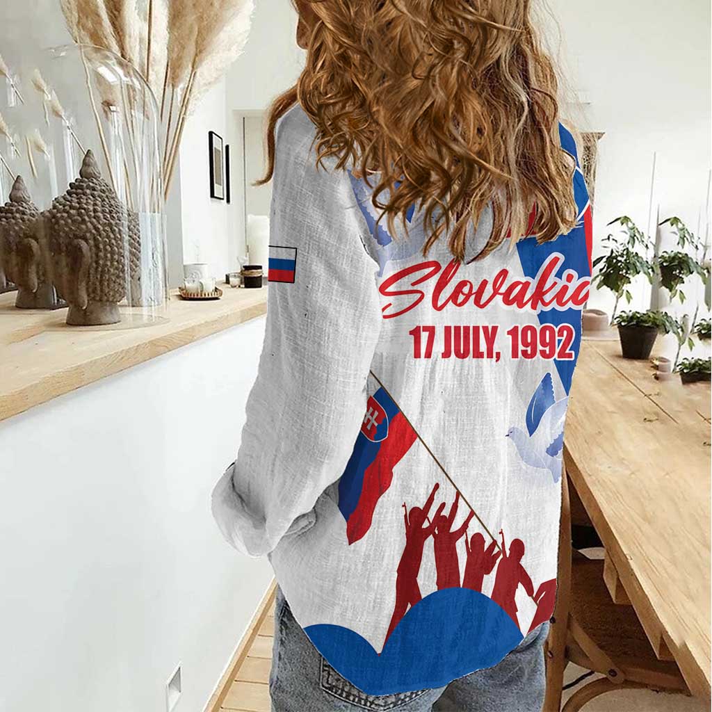 Slovakia Independence Day Women Casual Shirt 17th July 1992