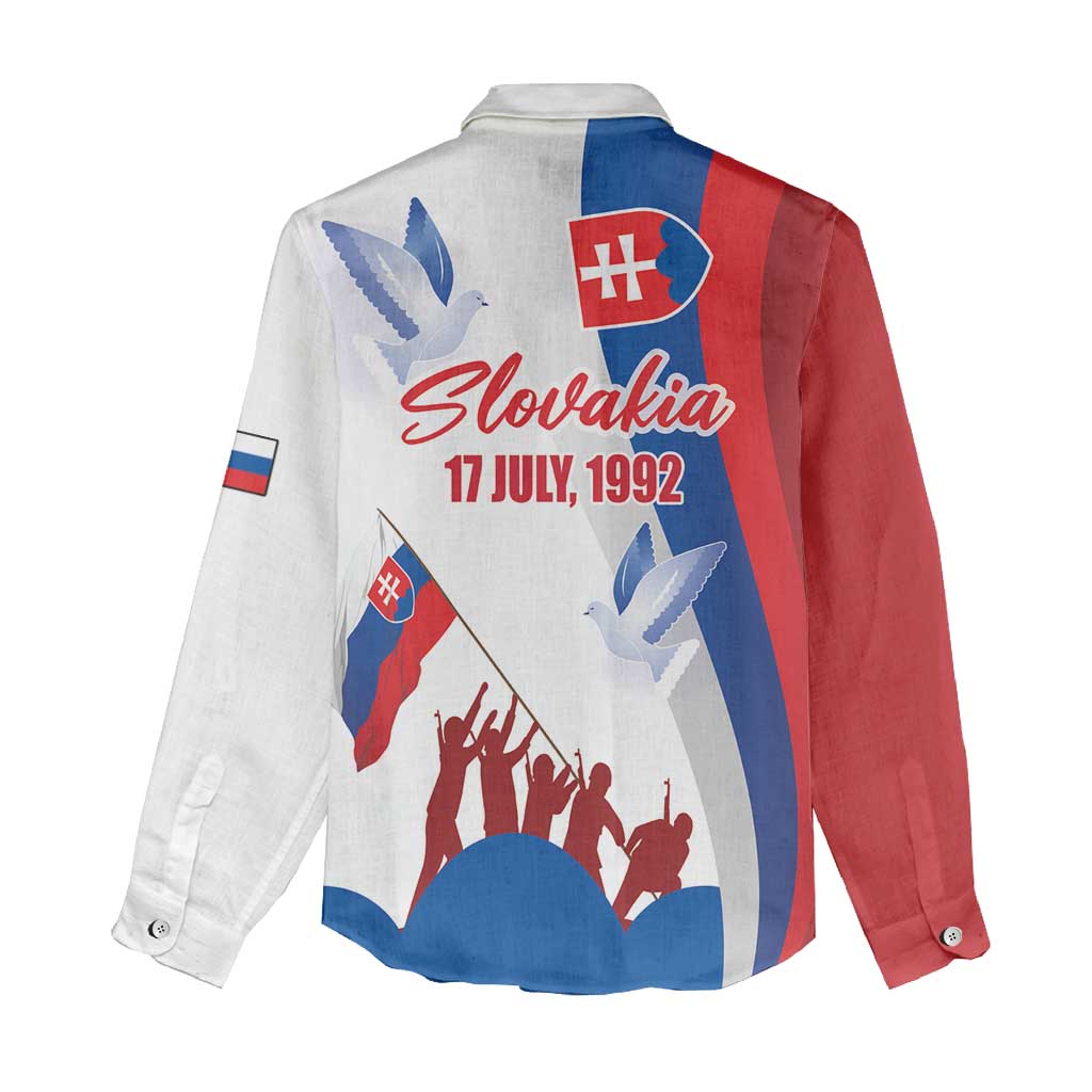 Slovakia Independence Day Women Casual Shirt 17th July 1992