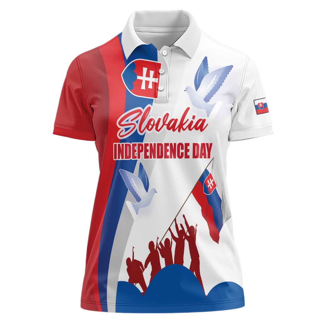 Slovakia Independence Day Women Polo Shirt 17th July 1992